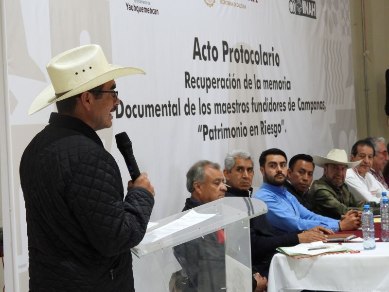 Yauhquemehcan inicia recuperación memorial de fundidores de campanas